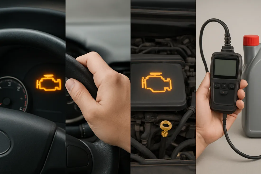 Zapaliła się kontrolka check engine co robić: wizualne porównanie opcji