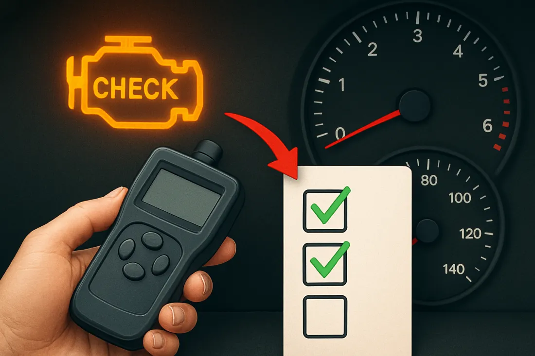Kontrolka check engine a kody błędów: praktyczna lista kontrolna przed działaniem
